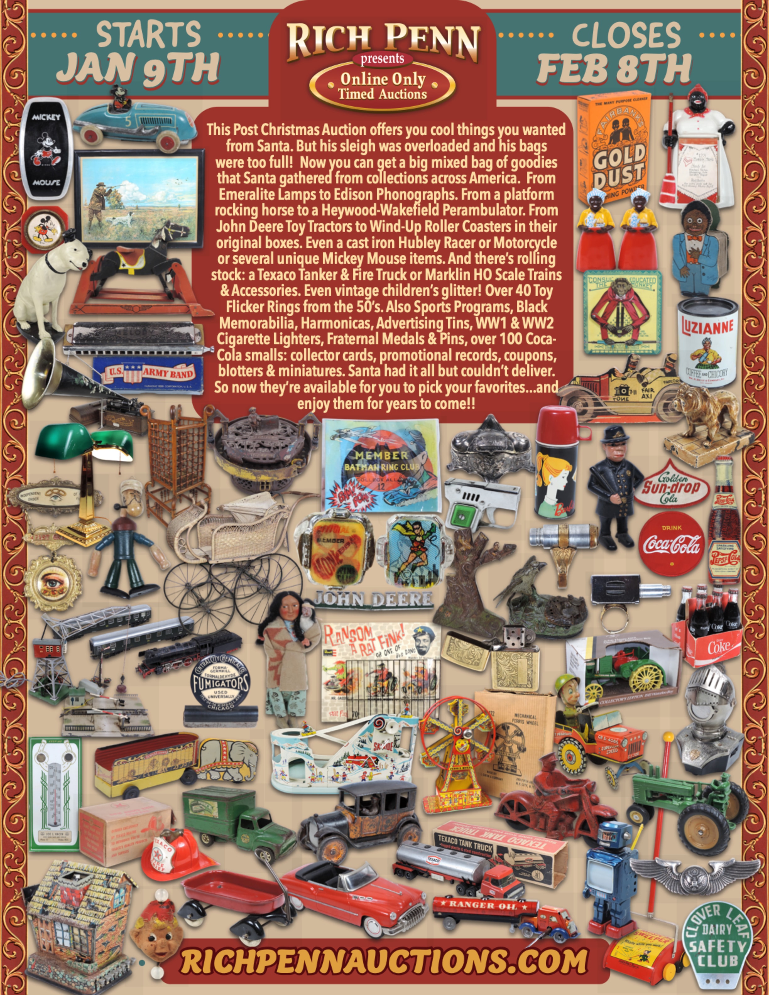 January 9 – February 8, 2026 Online Only Auction