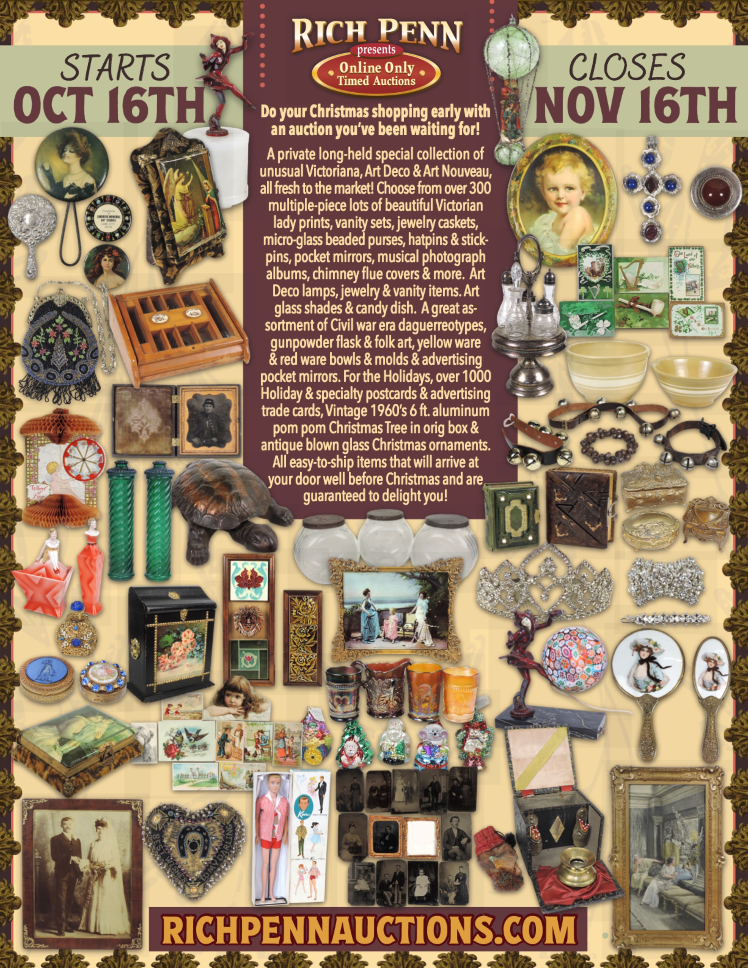 October 16 – November 16, 2025 Online Only Auction