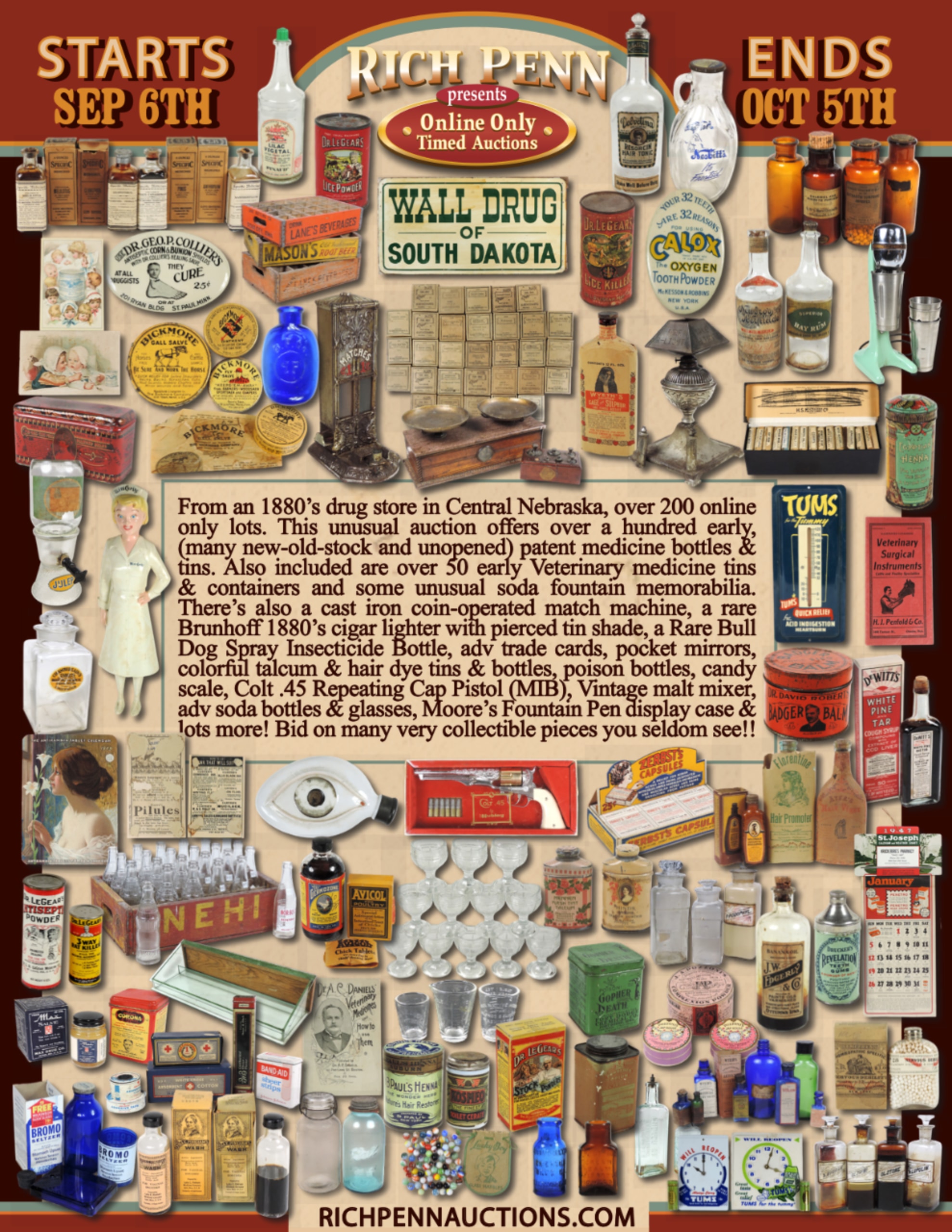 September 6 – October 5, 2025 Online Only Auction