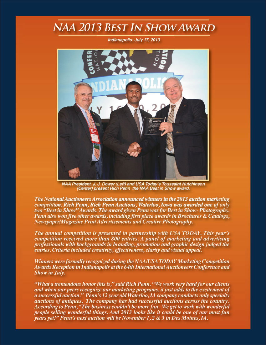 NAA 2013 Best In Show Award